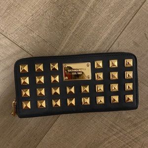 Black and gold wallet